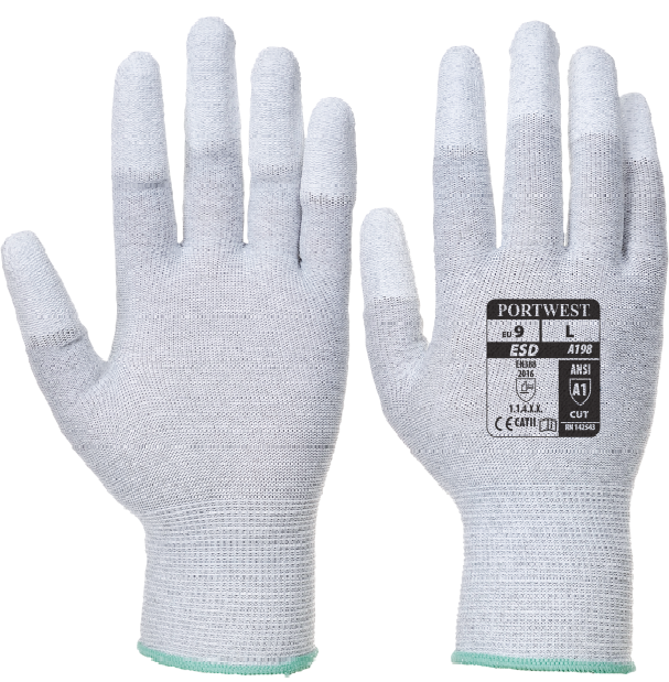 Portwest A198 ESD Handschuhe antistatisch PU grau