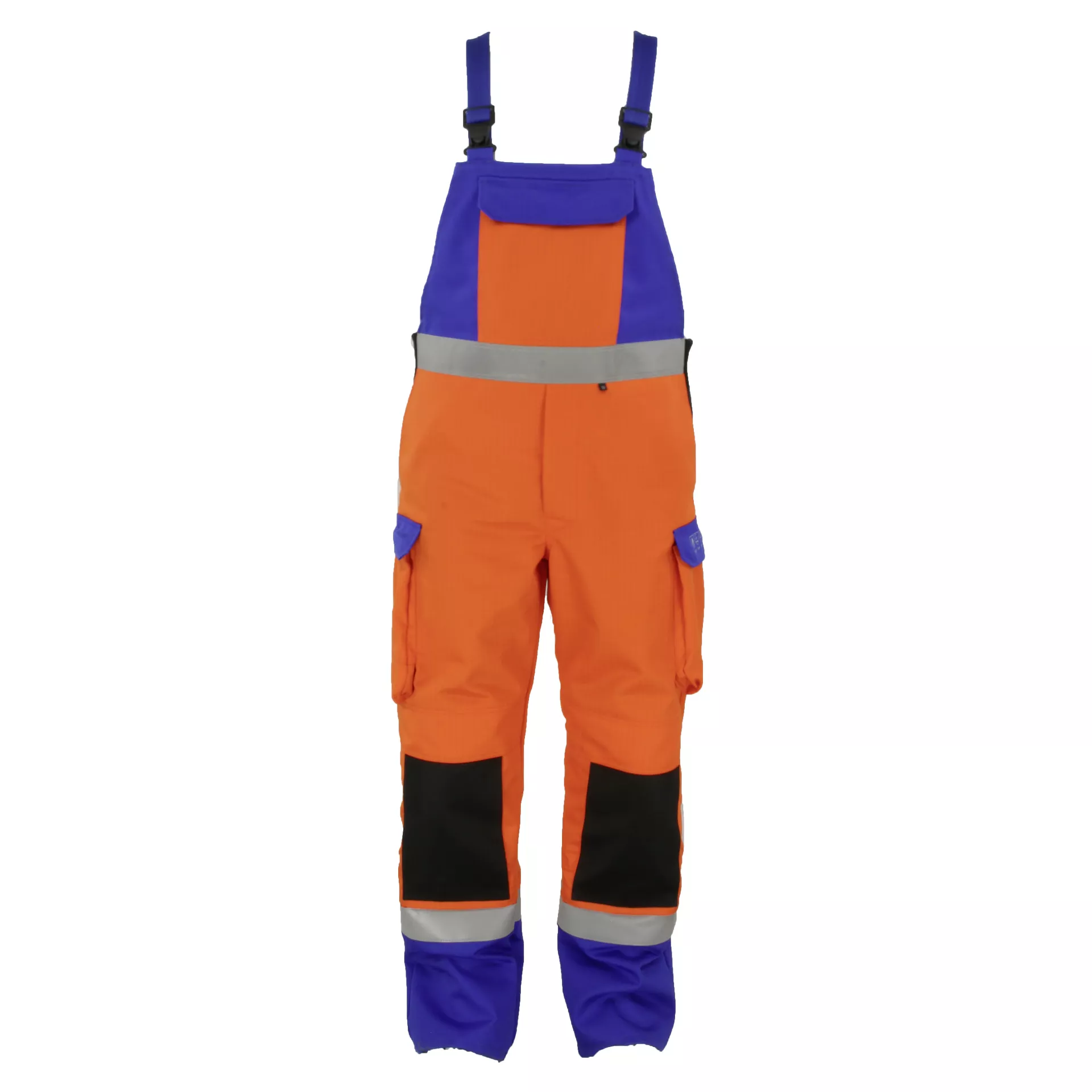 Asatex DA7525LH08P Multinorm dungarees orange-blue