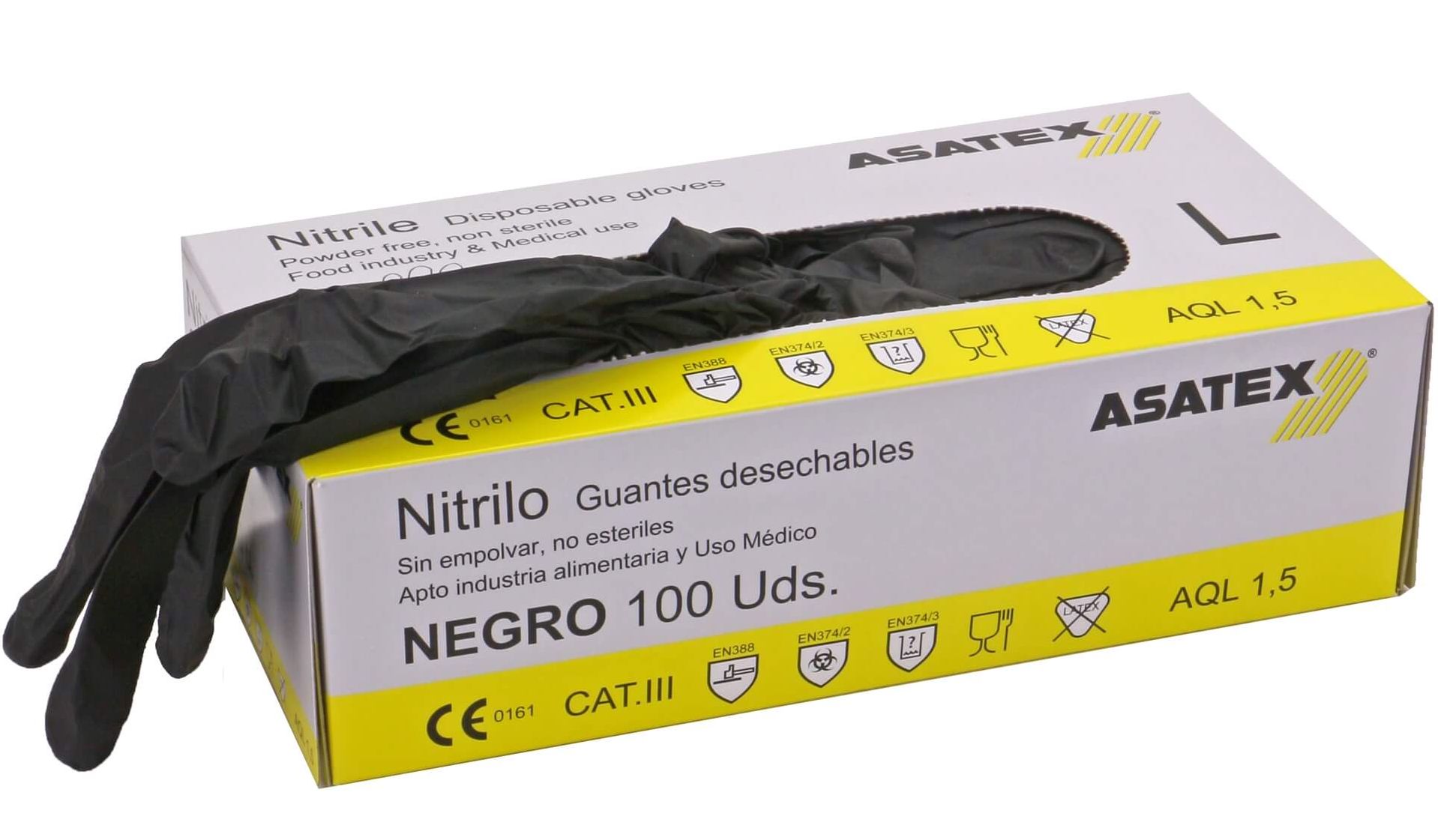Asatex ENHU-S disposable nitrile gloves unpowdered
