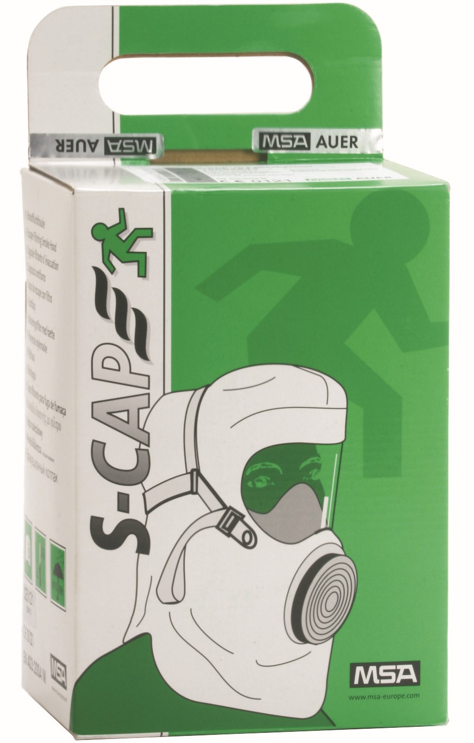 S-CAP_in-cardboard-box_10064644 MSA Auer Brandfluchthaube S-CAP in Faltschachtel 10064644