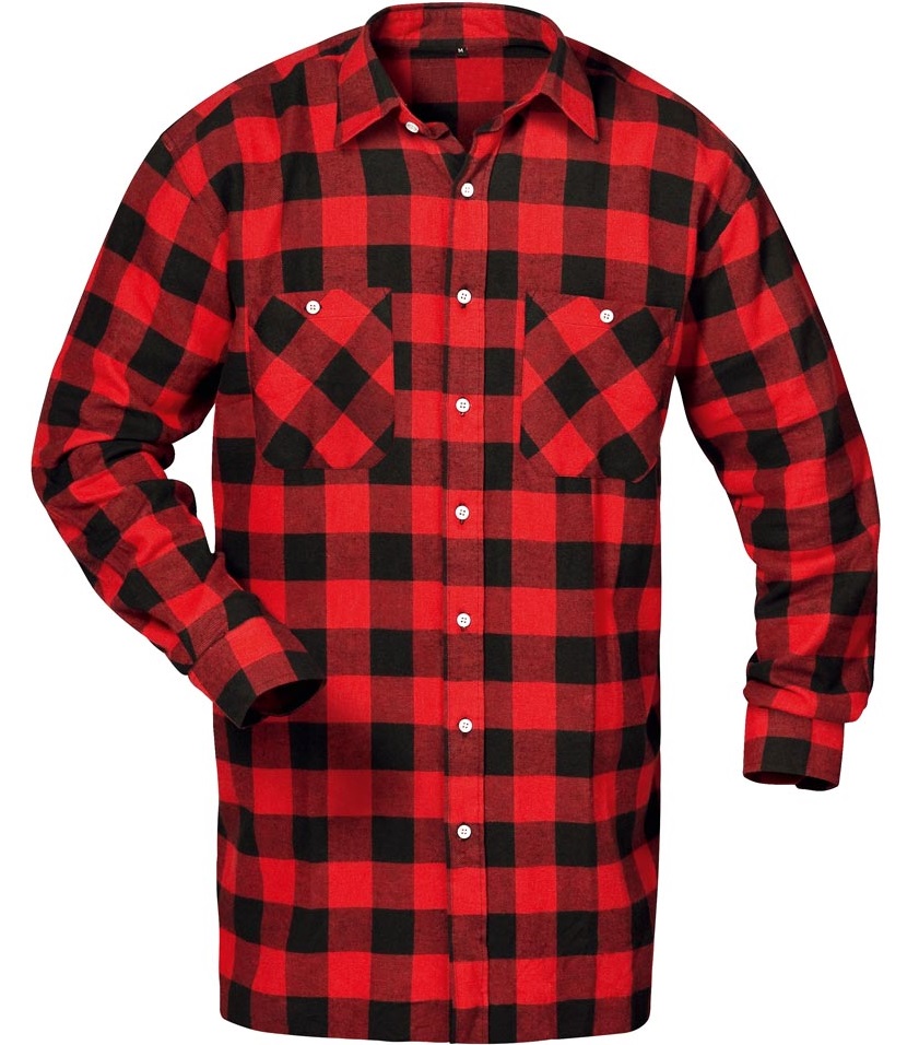 Craftland 1723 SONORA Flanell-Hemd rot/schwarz kariert