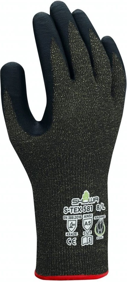 SHOWA S-TEX 581 nitrile cut protection gloves level E