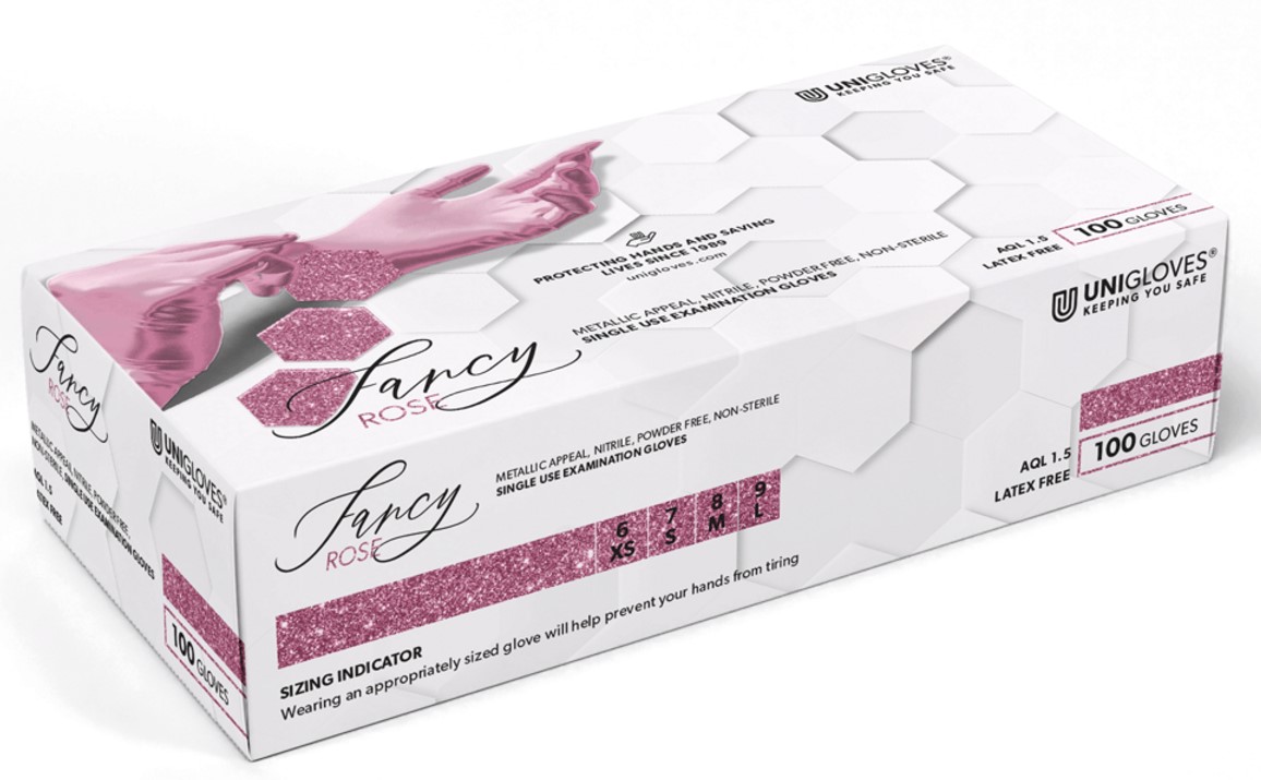 1Wsg8b2YOddvmu Unigloves Fancy Rose Nitril-Einweghandschuhe lebensmittelecht