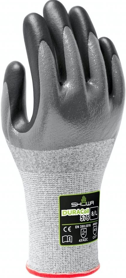 576ELGo4zPphXom6 SHOWA Duracoil 576 Nitril-Schnittschutzhandschuhe Level C