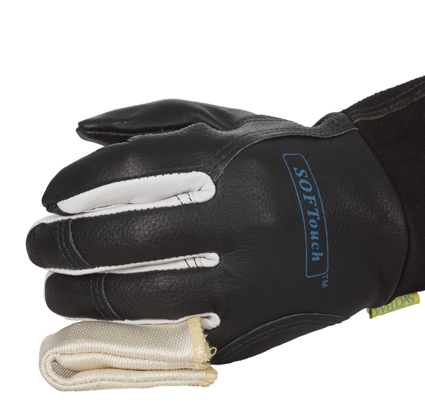 10-1099-with-10-1050-831x850-lr-jpg Weldas 10-1099 WIG Finger hergestellt aus Silica Gewebe, mit Klettverschluss