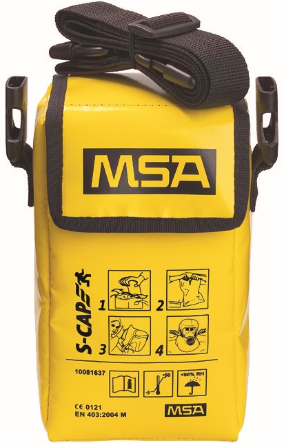 S-CAP_in-pouch_10081637 MSA Auer Brandfluchthaube S-CAP in Tasche 10081637