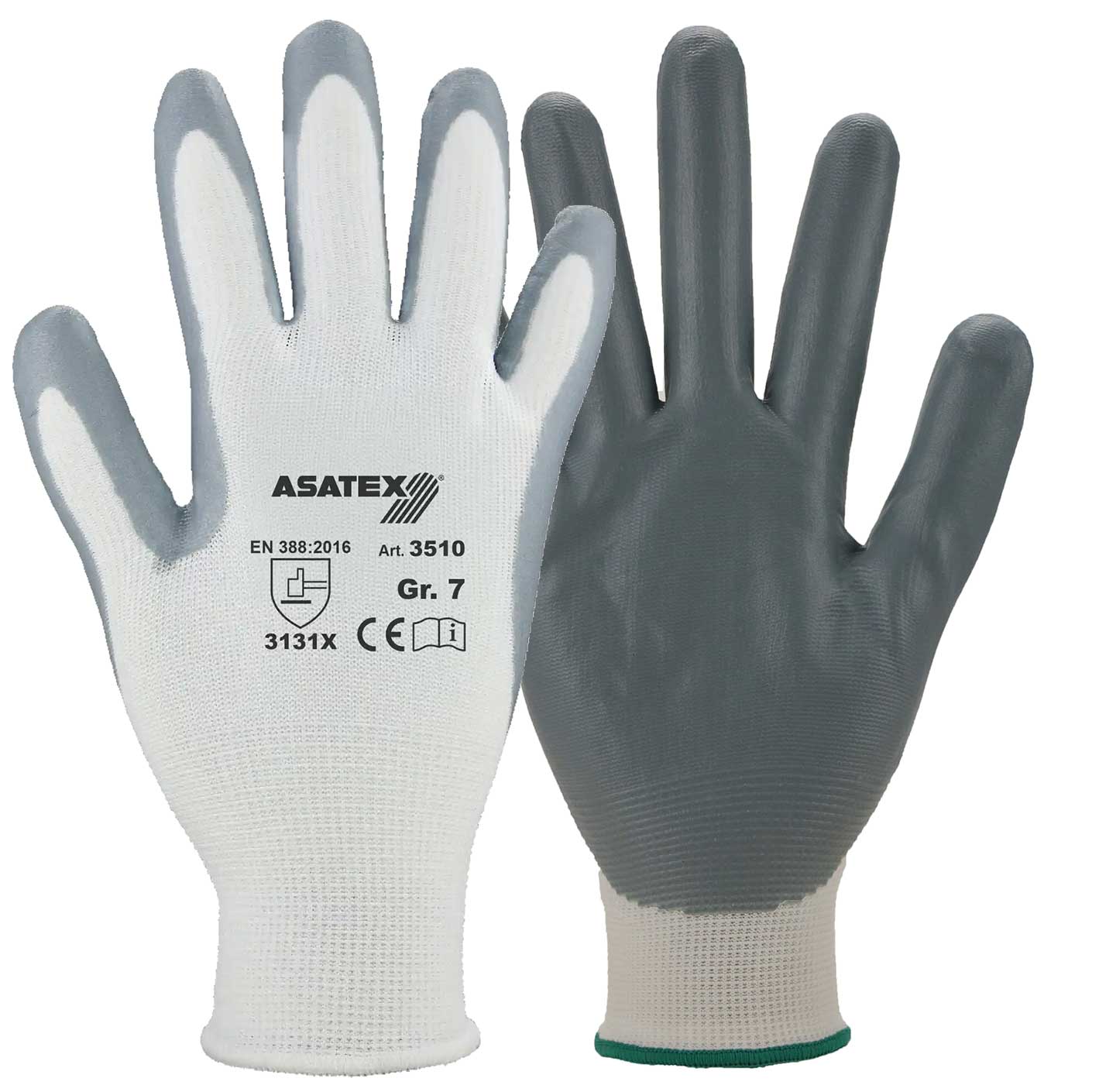 3510mNIVU6yg2UQFX Asatex 3510 Nitril-Schutzhandschuhe teilbeschichtet