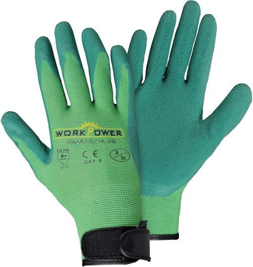 Work Power Eden Latex-Gartenhandschuhe mit Klettverschluss