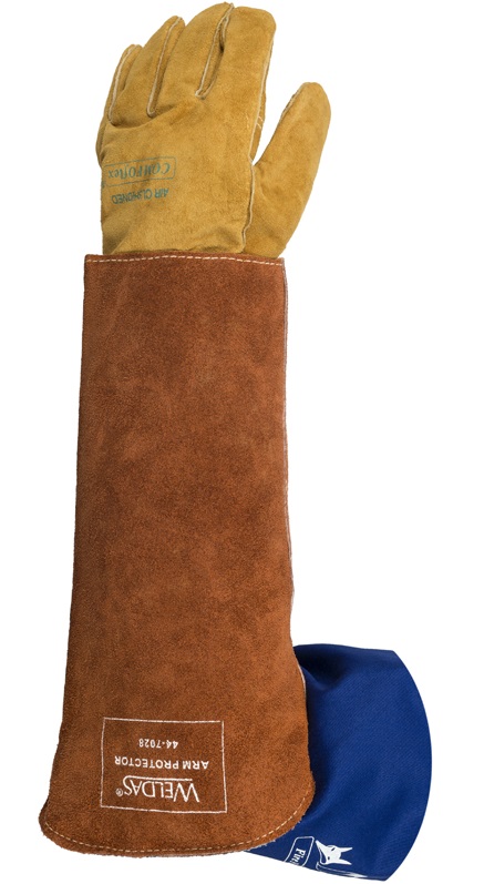 Weldas Lava Brown 44-7028 Rindspaltleder Schweißerschutz-Ärmelschoner