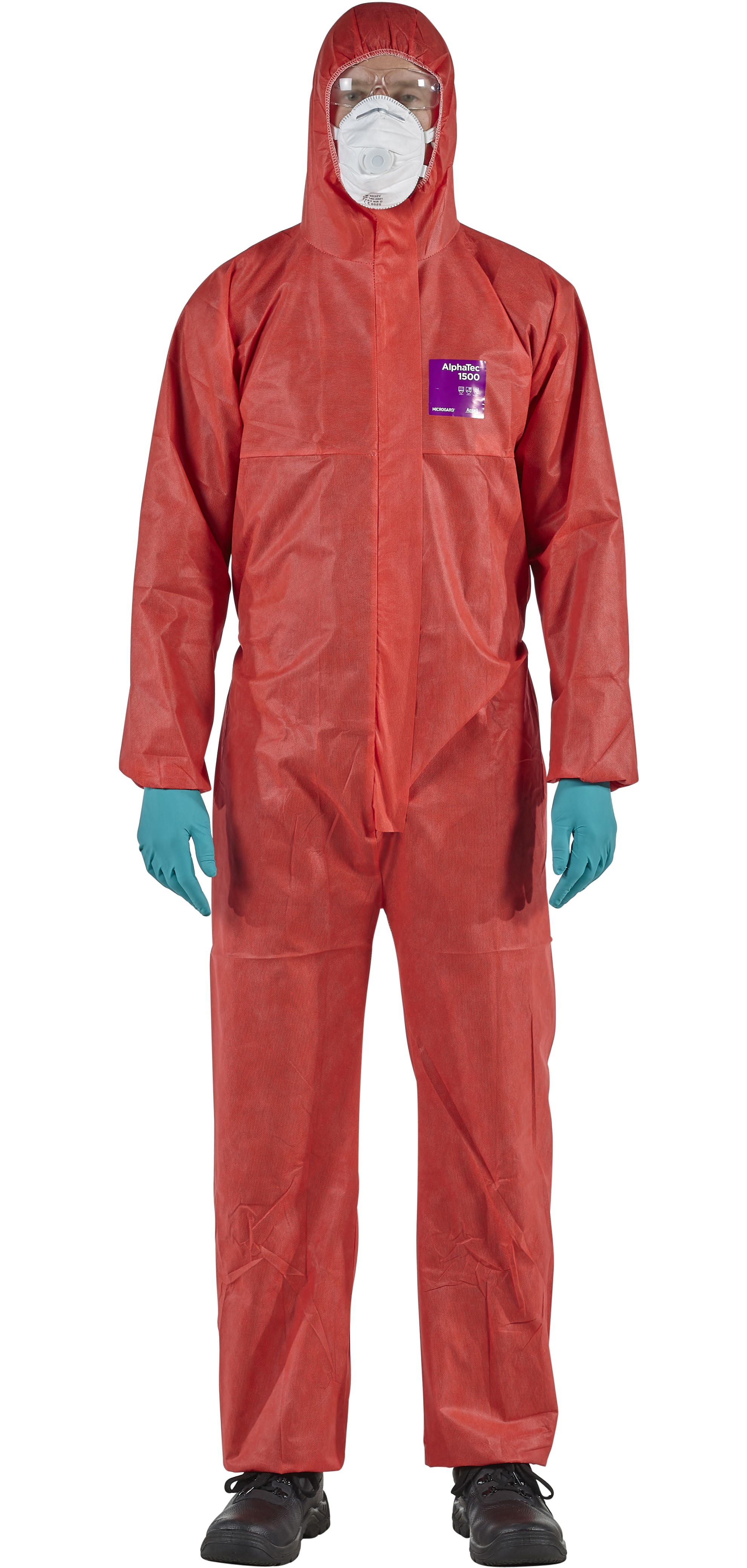 47741 Microgard / AlphaTec 1500 Standard Overall mit Kapuze Modell 138 rot
