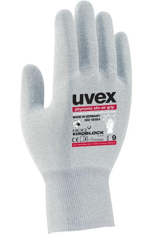 uvex 60086 phynomic silv-air grip Viroblock Hygiene-Schutzhandschuhe antiviral