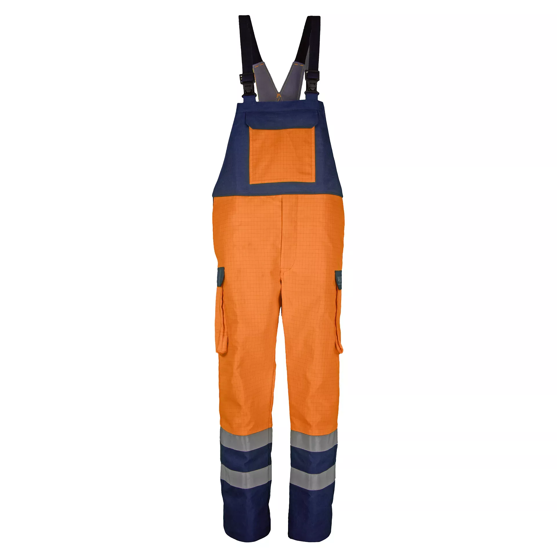 Asatex 106LHOB APC2 Multinorm weather protection dungarees fluorescent orange-navy