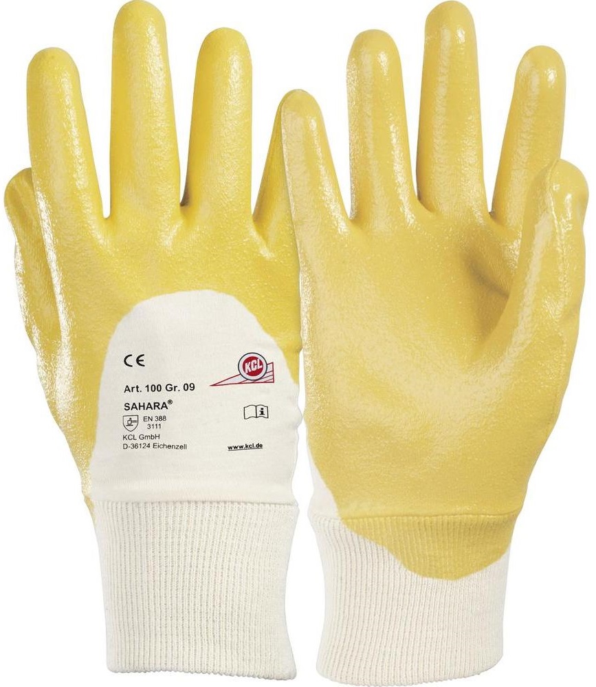 boe-100-1 KCL 100 Sahara  Nitril-Schutzhandschuhe silikonfrei und lebensmittelecht