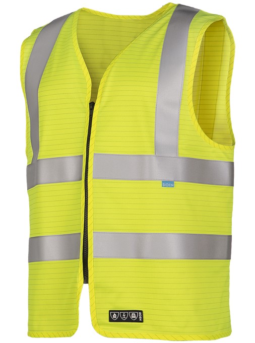 Sioen Bertrix 652AA2MF3 Flame-retardant and anti-static high-visibility vest