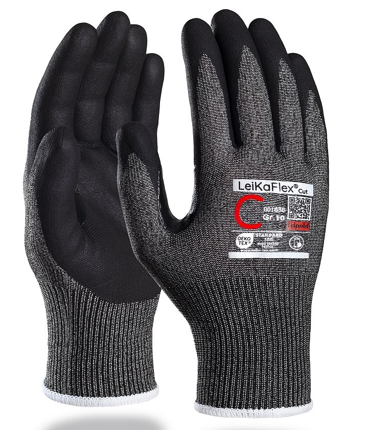 LeiKaFlex 1638 Nitrile Foam Cut Protection Gloves Level C