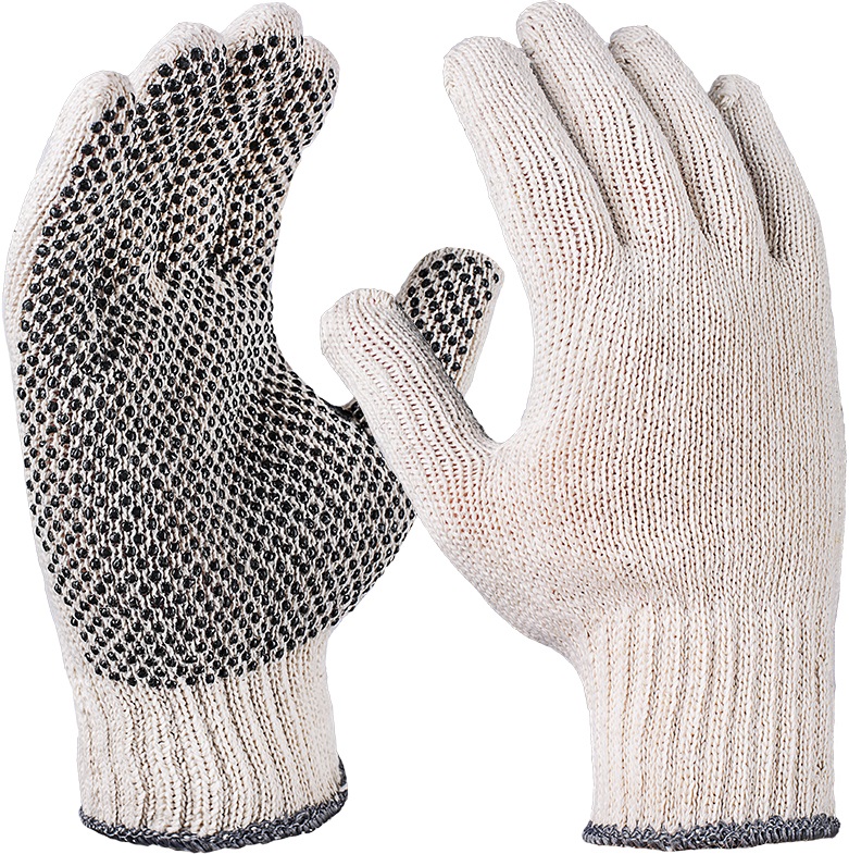 518-1 Pro-Fit 518 cotton protective gloves with vinyl studs