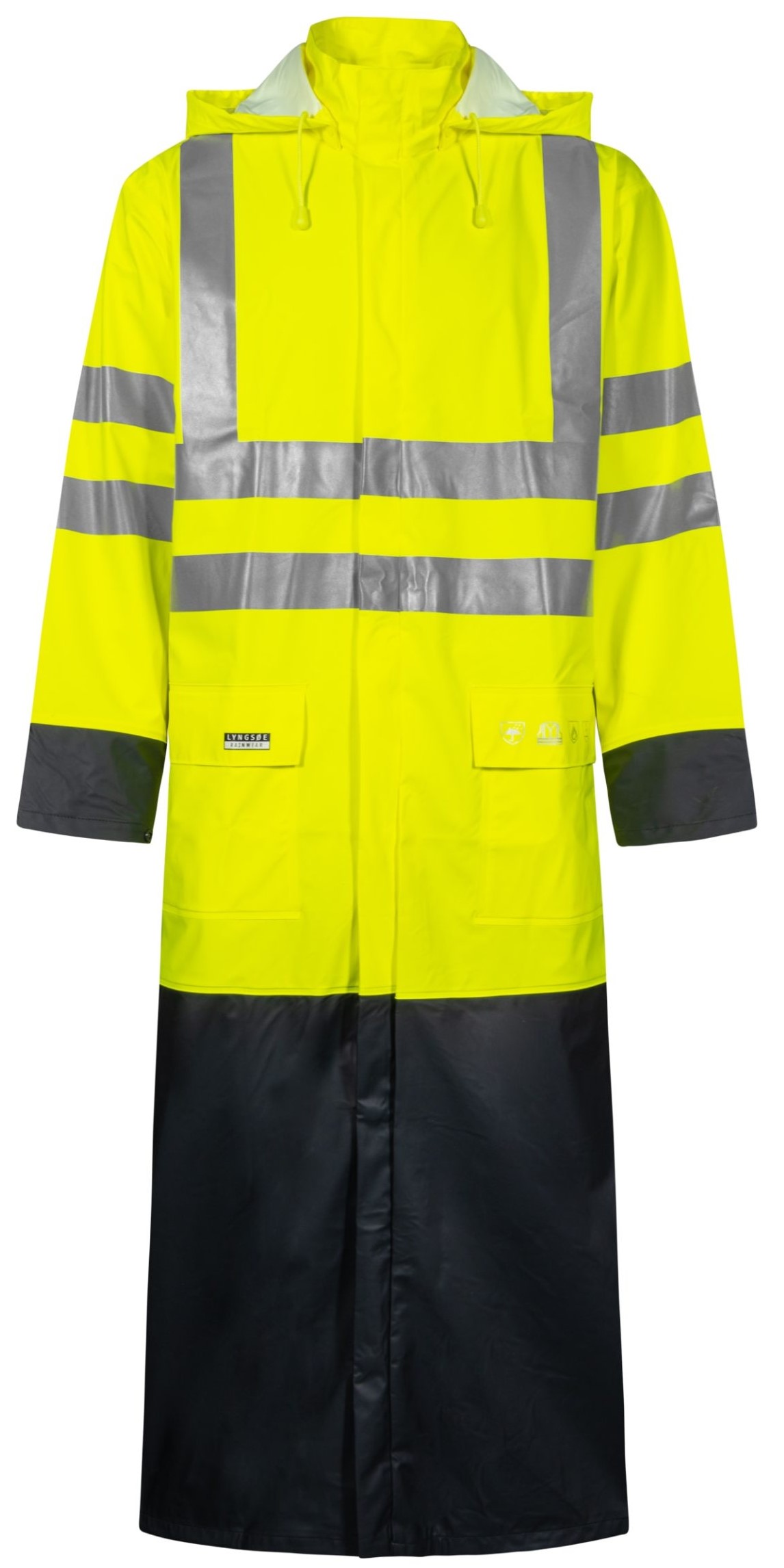 Lyngsøe LR8085 long flame retardant high visibility rain jacket