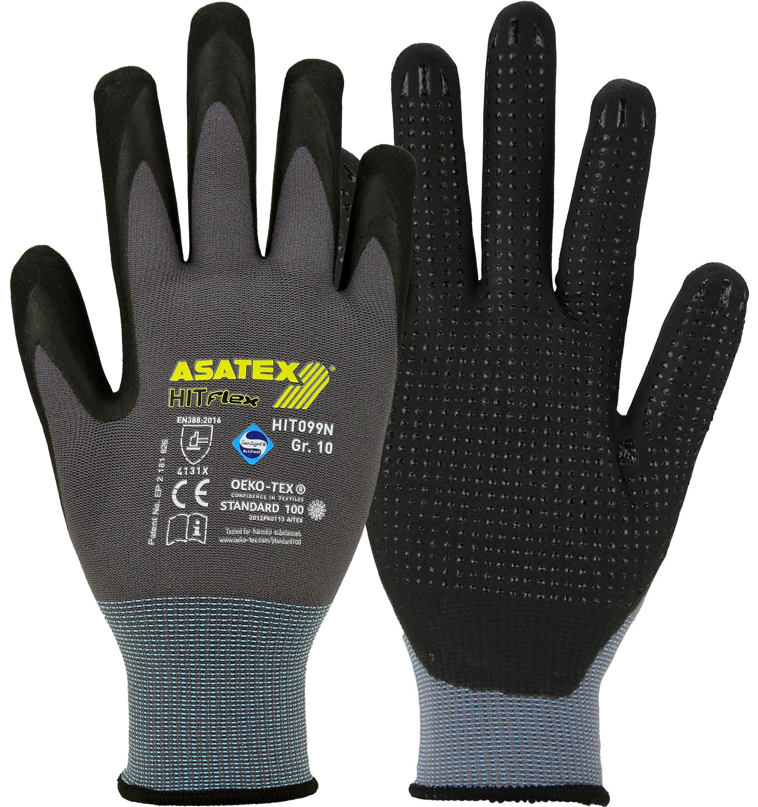 asatex-hit099n Asatex Hit099N Nitril-Schutzhandschuhe mit Noppen