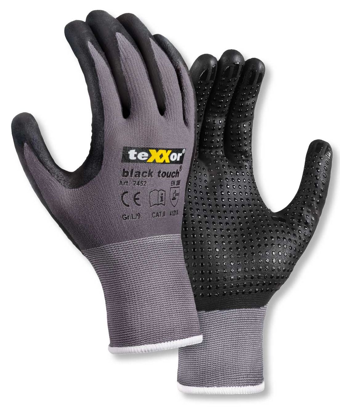 texxor 2452 black touch Nitril-Schutzhandschuhe mit Noppen