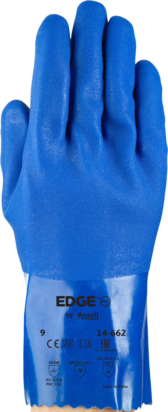 Ansell Edge 14-662 PVC chemical protective gloves