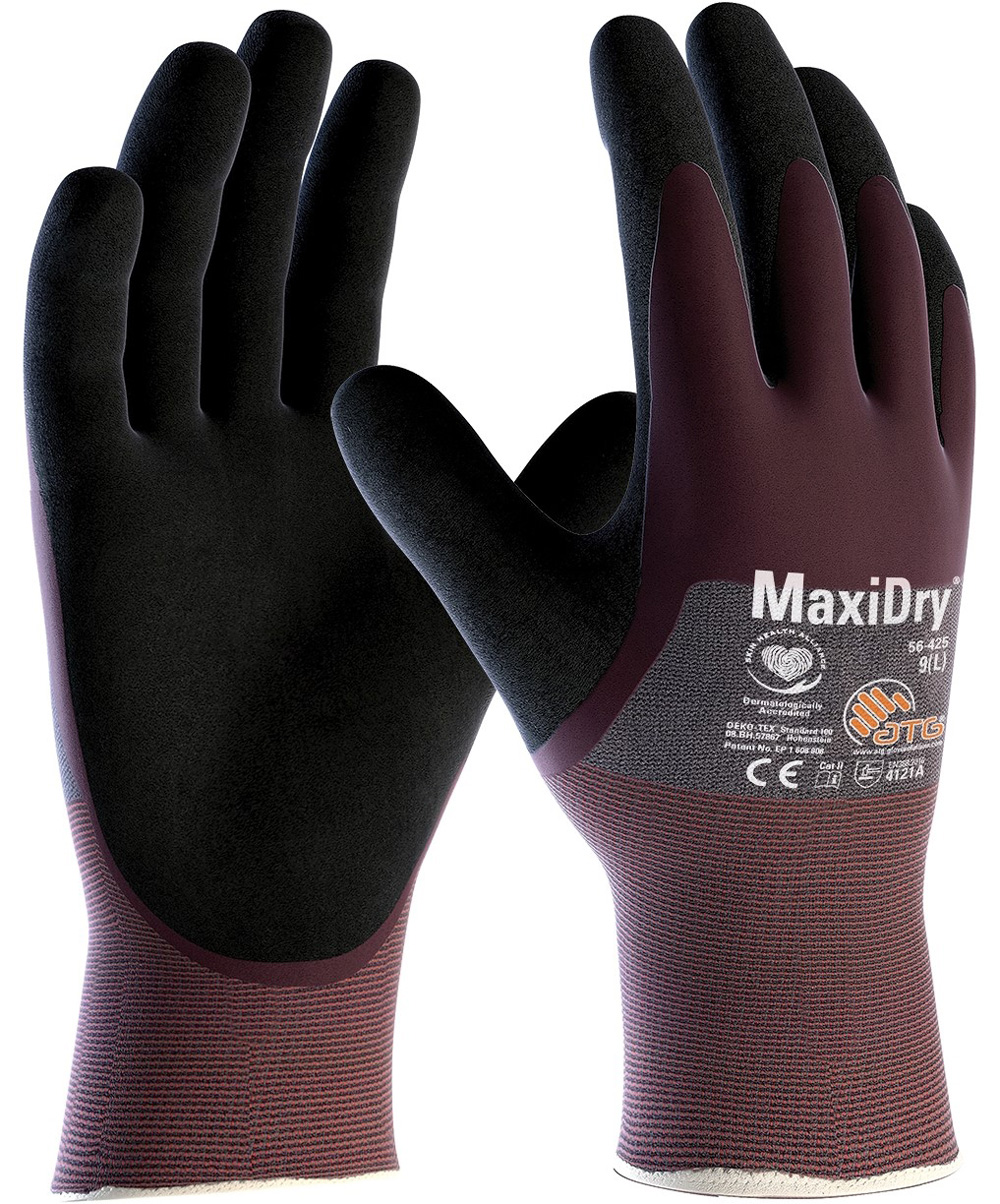 atg-maxidry-56-425 ATG 56-425 MaxiDry Strickhandschuhe 3/4 beschichtet silikonfrei