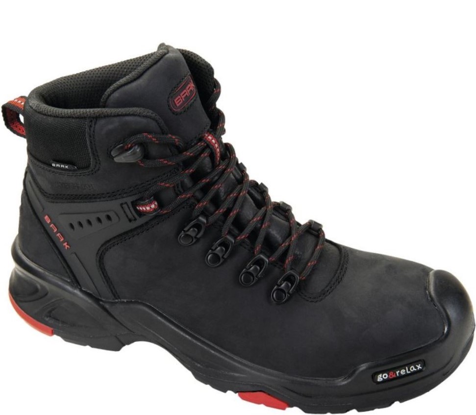 Baak 6645 Bailey Schnürstiefel S3 SRC HRO WR schwarz-rot
