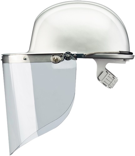 inap_pcg_metallisiert_mit_gesichtsschutzschild_glasklar_gr VOSS Gesichtsschutz  (PC) glasklar 500 x 250 mm geschweifte Form