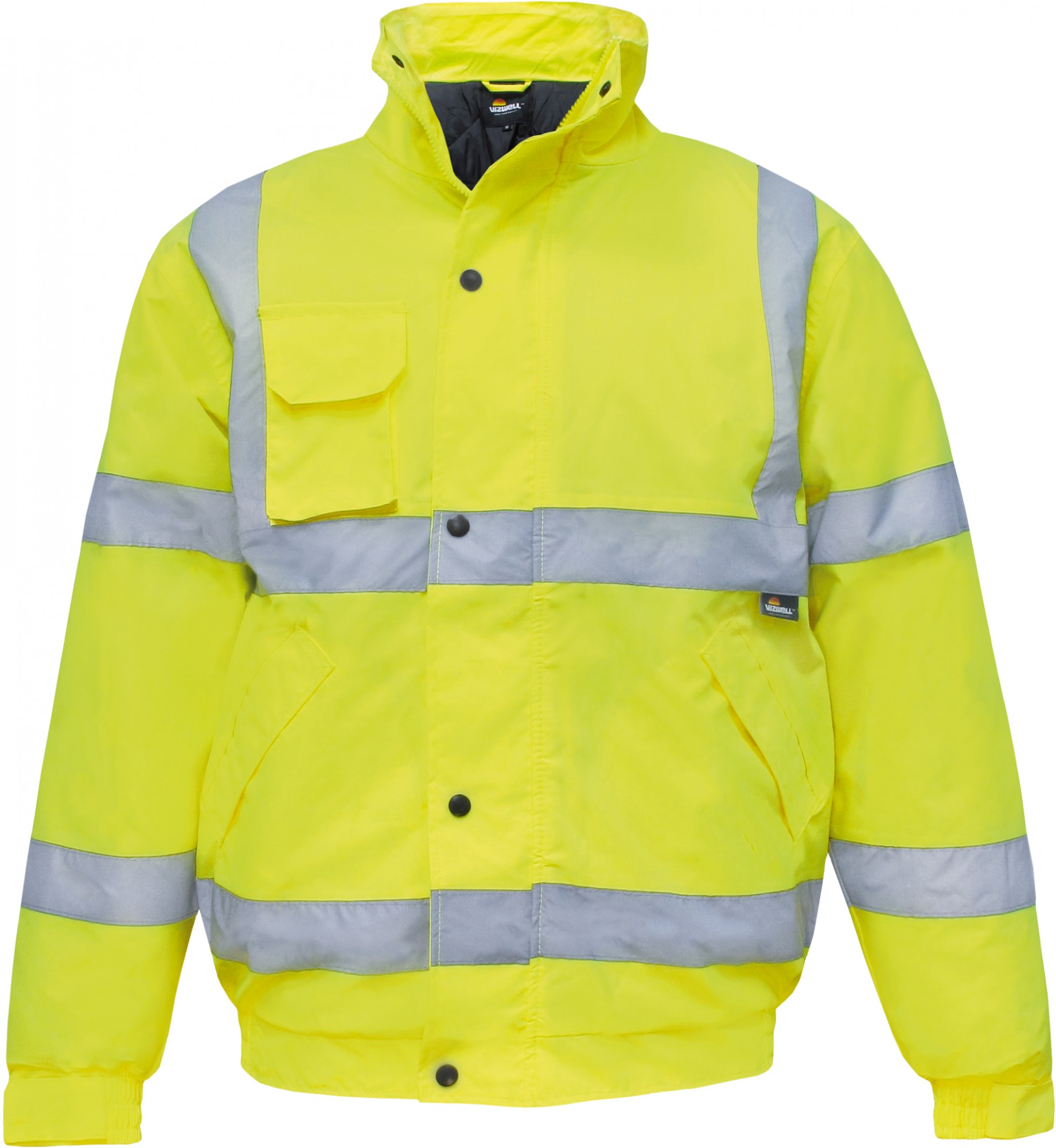 VW04Y Vizwell VW04Y Warnschutz-Pilotenjacke leuchtgelb