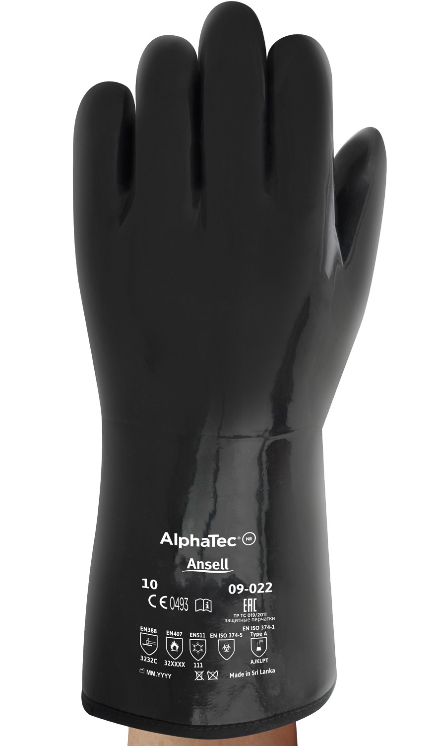 Ansell AlphaTec 09-022 Chemical protection gloves from -25 °C to 180 °C