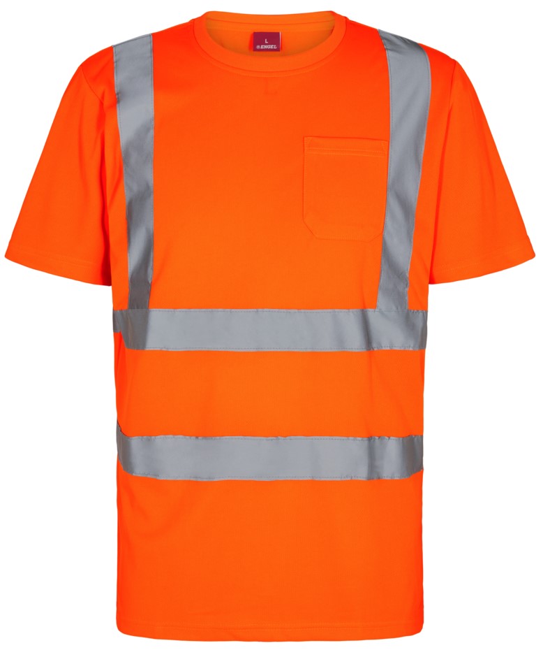 Engel 9541-151 Safety high-visibility T-shirt with breast pocket