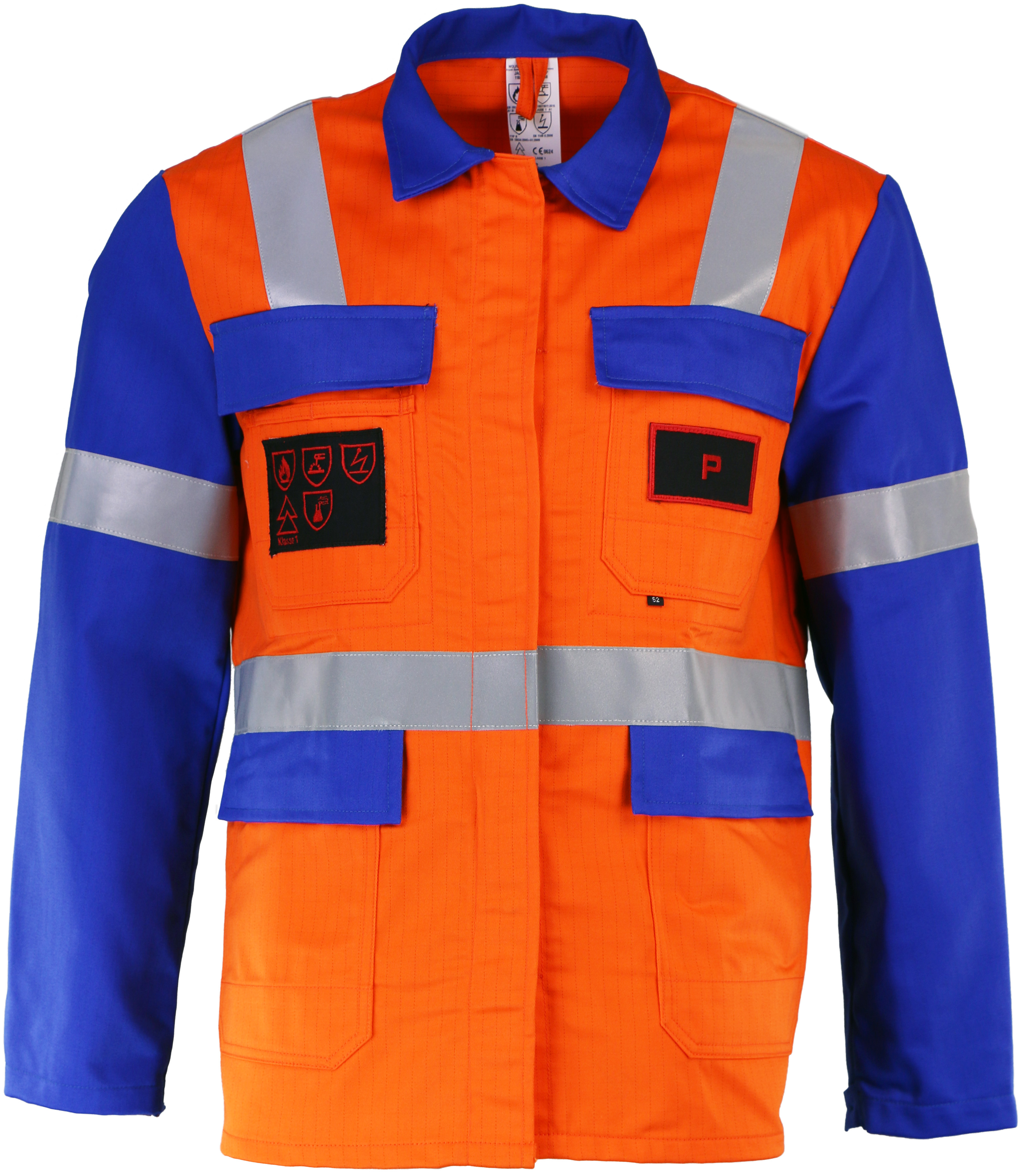 Asatex DA7525JA08P Multinorm Long Jacket orange-blue