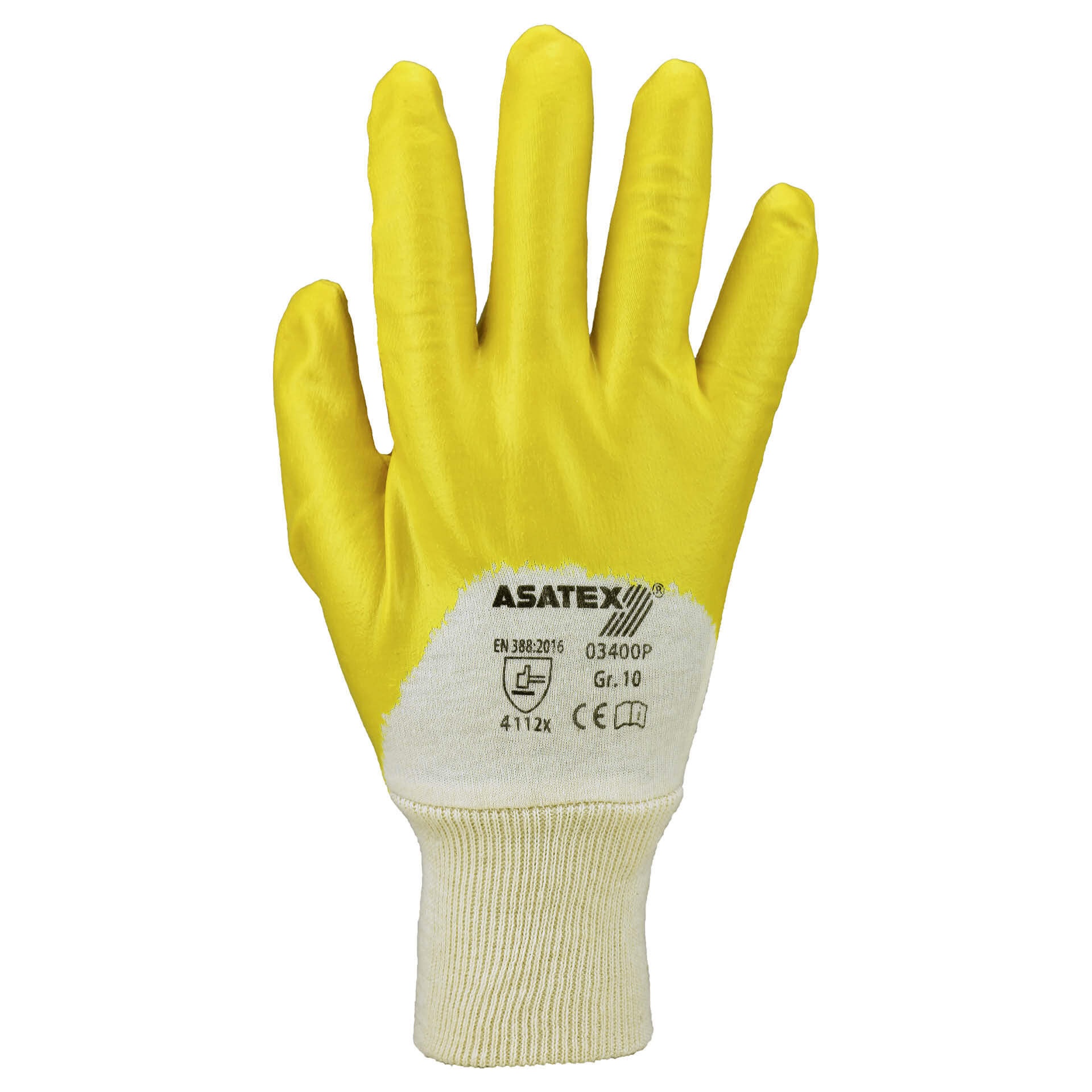 Asatex 03400P Nitril-Schutzhandschuhe 3/4 beschichtet