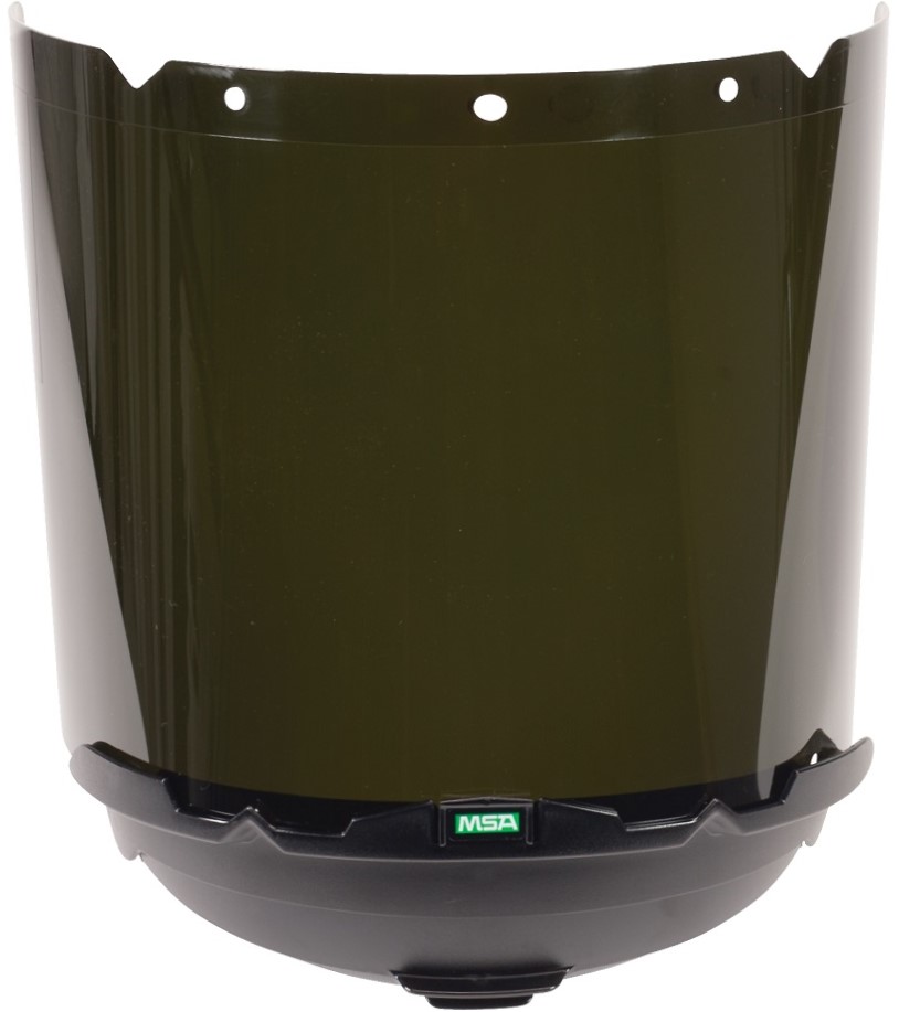 V-Gard_Visor_molded_Shade-5-IR_10115862_with-chin-protector-retractable_10115828 MSA Auer 10115862 Spritzgussvisier PC 1,8 mm, Tönung 5, 203 mm