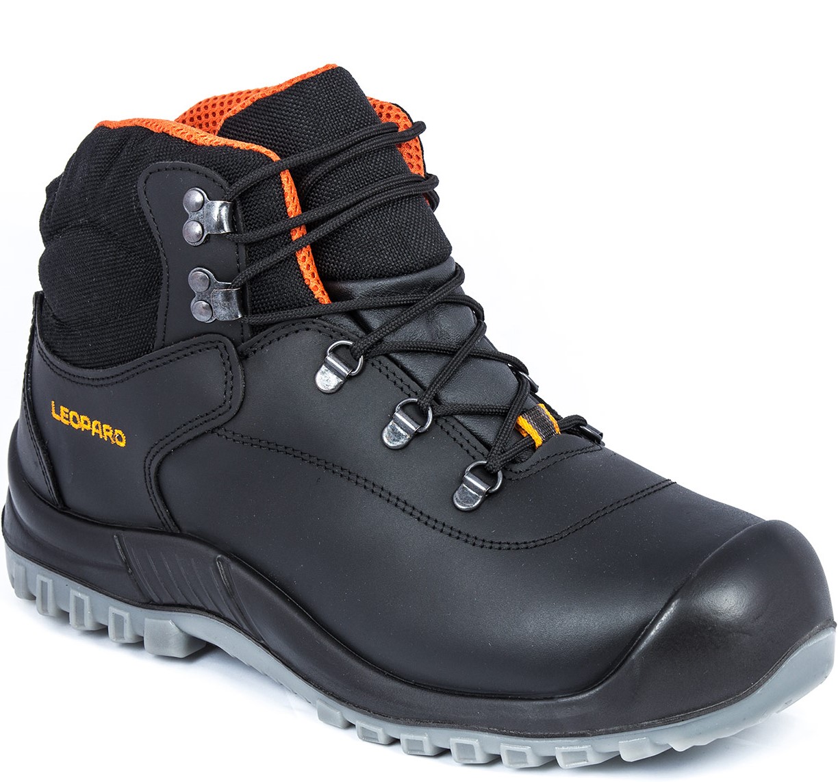 12450 Leopard 12450 Schnürstiefel S3 schwarz/orange