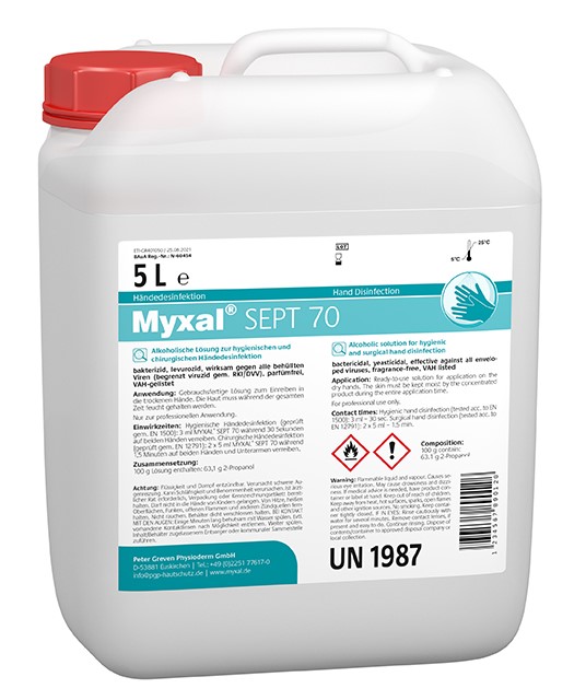 Greven Hand-Desinfektionsmittel Myxal Sept 70 5 Liter Kanister