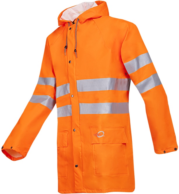 3720_FC1_A2_FC1_SIL Sioen ounces 3720A2FC1 warning rain jacket