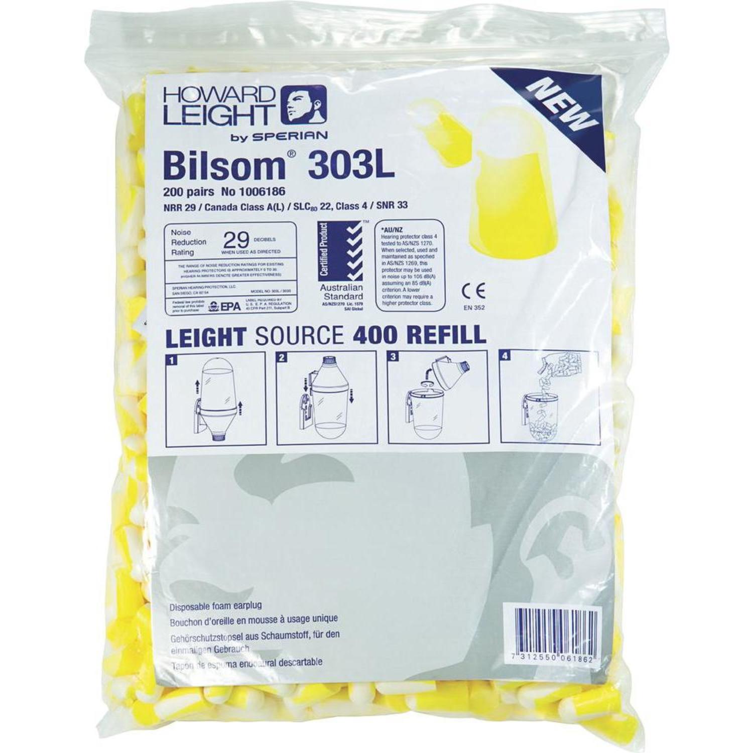 Howard Leight Bilsom 303L Gehörschutzstöpsel-Nachfüllpackung für HL400