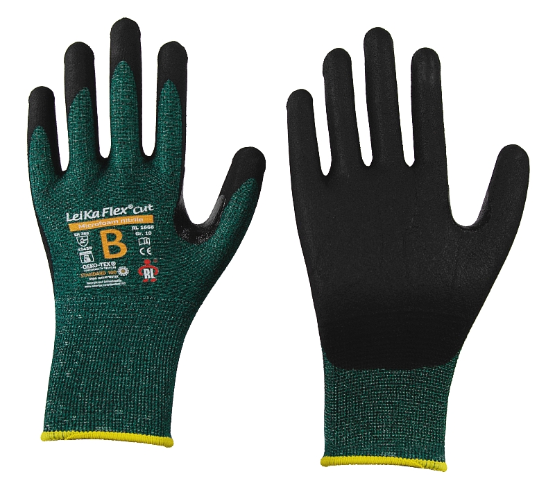 LeiKaFlex Cut 1666 nitrile cut protection gloves level B