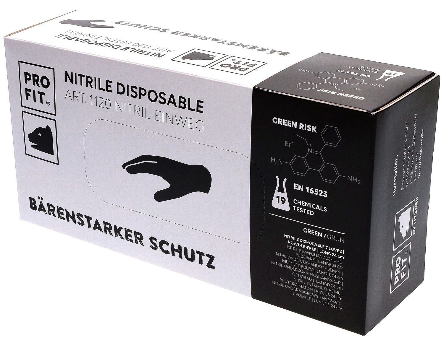 21509_1120_3 Pro-Fit 1120 Nitril Einweghandschuhe 24 cm, grün