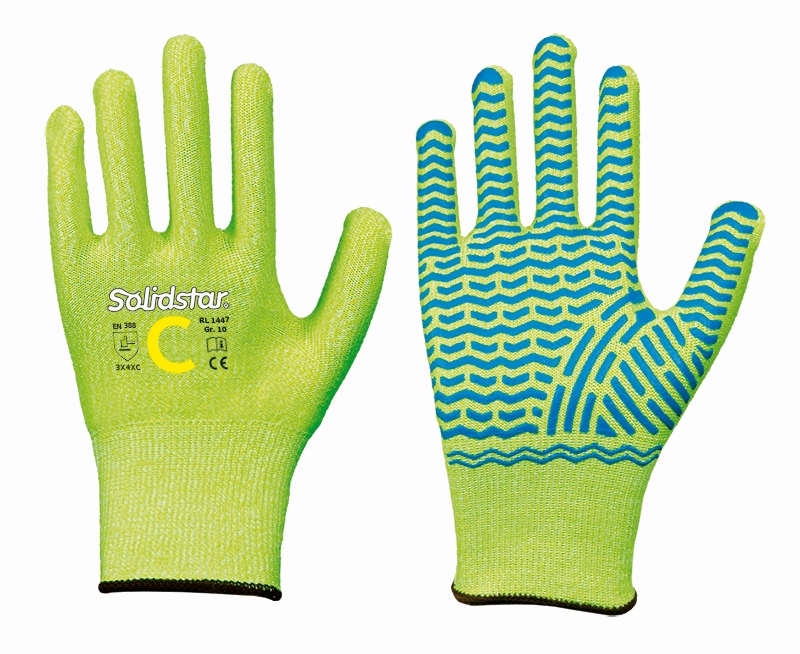 001447 Solidstar 1447 Latex-Grip-Schnittschutzhandschuhe Level C