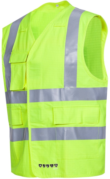 Sioen Corato 550AA2PI8 flame-retardant antistatic warning vest