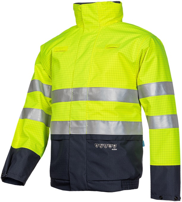 9485_278___SIL Sioen Delano 9485N3EF5 Multinorm Warnschutz-Regenblouson