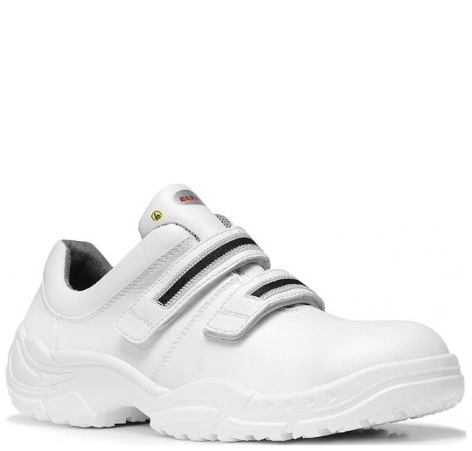 720171_1 Elten White Strap Low 720171 Halbschuhe ESD S3  mit Klettverschluss weiß