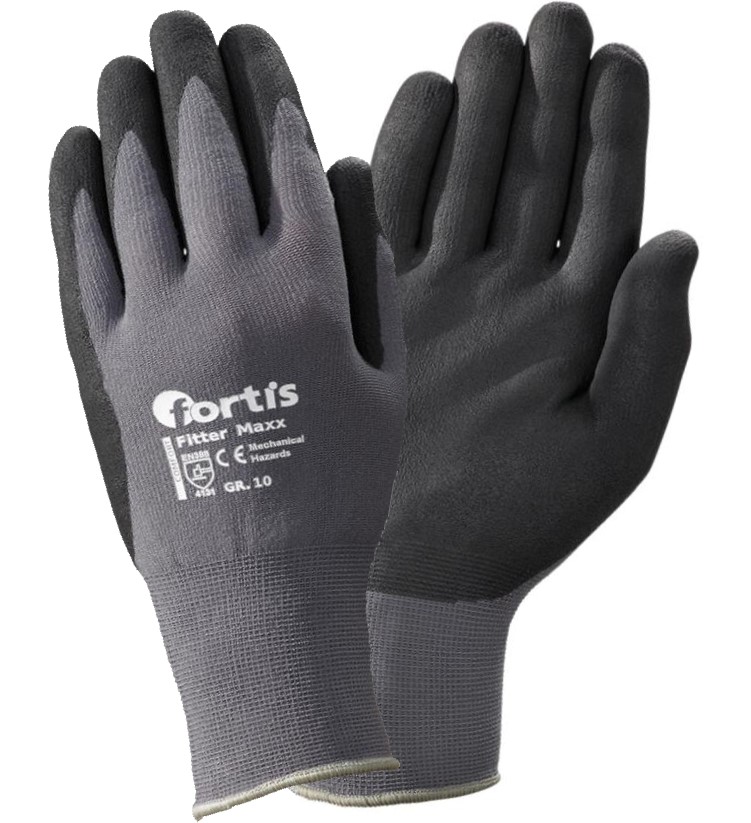 Fortis Fitter Maxx Nitrilschaum-Strickhandschuhe teilbeschichtet