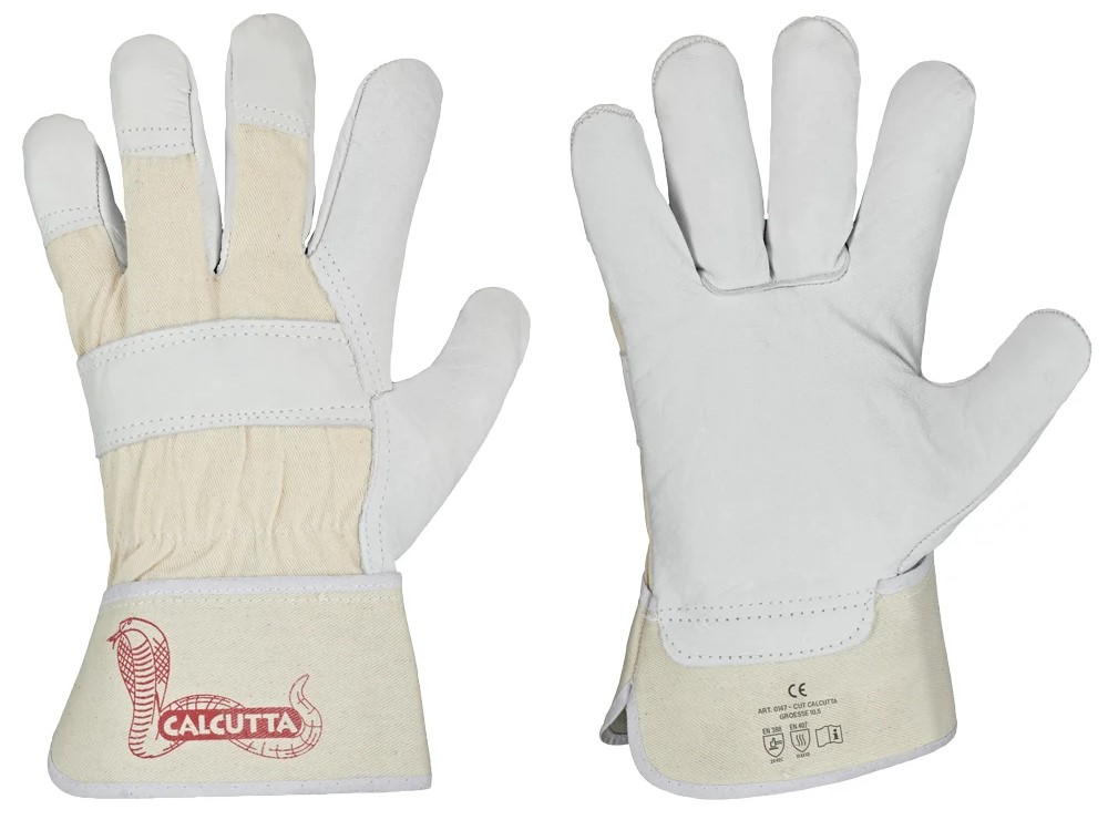 Stronghand 0147 Cut Calcutta Rind-Vollleder Handschuhe mit Schnittschutz Level C