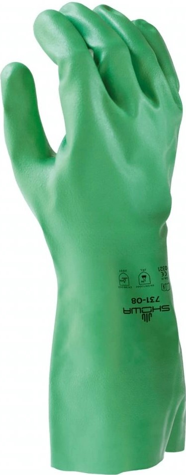 SHOWA 731 EBT nitrile chemical protective gloves