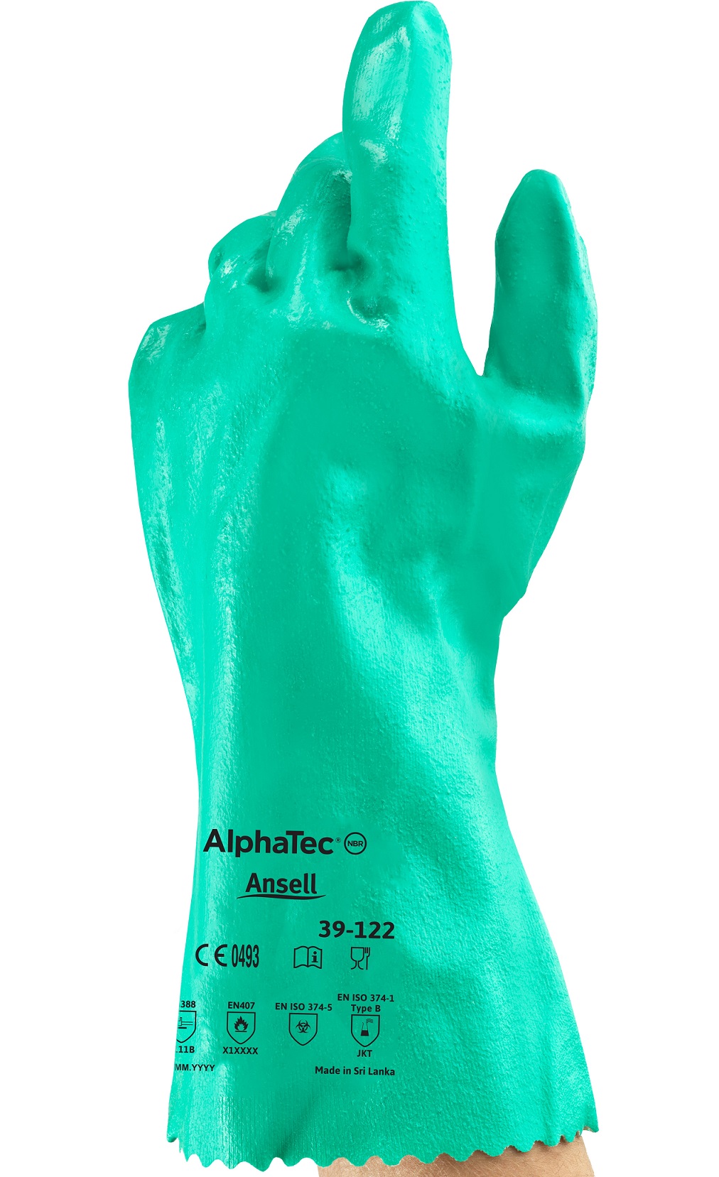 Ansell AlphaTec 39-122 Nitril-Chemikalienschutzhandschuhe Level B