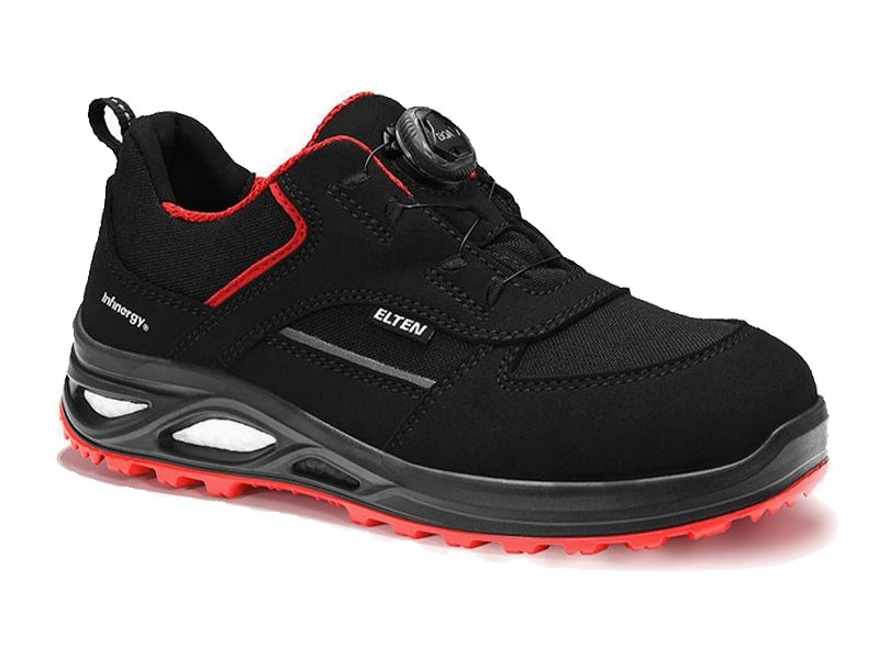 Elten Hannah XXTL BOA 742561 ladies low shoes black-red Low ESD S3