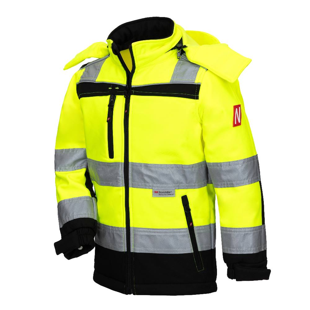 7171kids_1 Nitras 7171KIDS Motion Tex Kids high-visibility softshell jacket for children
