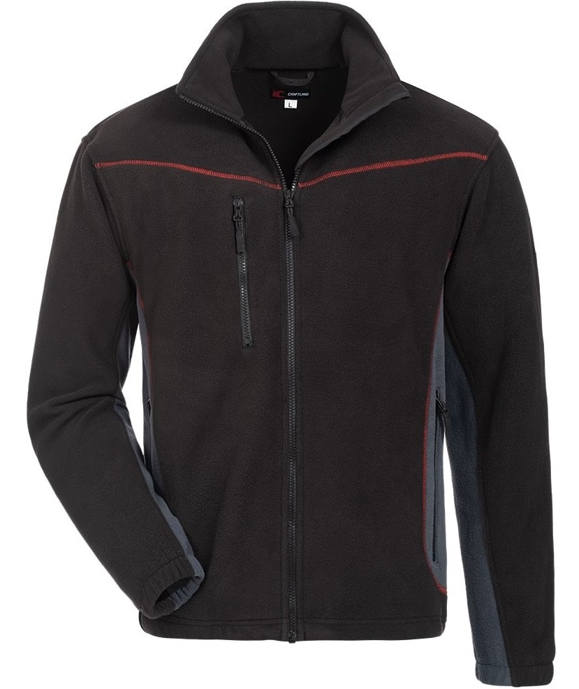 Craftland 23312 BEKASINE Fleece-Jacke schwarz-grau